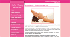 Desktop Screenshot of perfectbeautyhampshire.co.uk